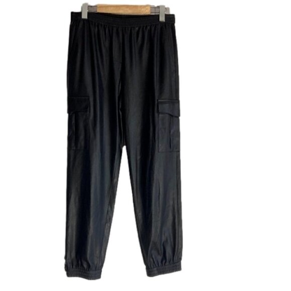 BCBGMAXAZRIA Faux leather Carpenter Joggers size Small(fits larger too) - Picture 1 of 16